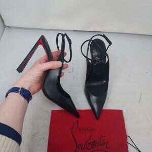 Christian Louboutin Black Strappy Condora Leather Heel Shoe
